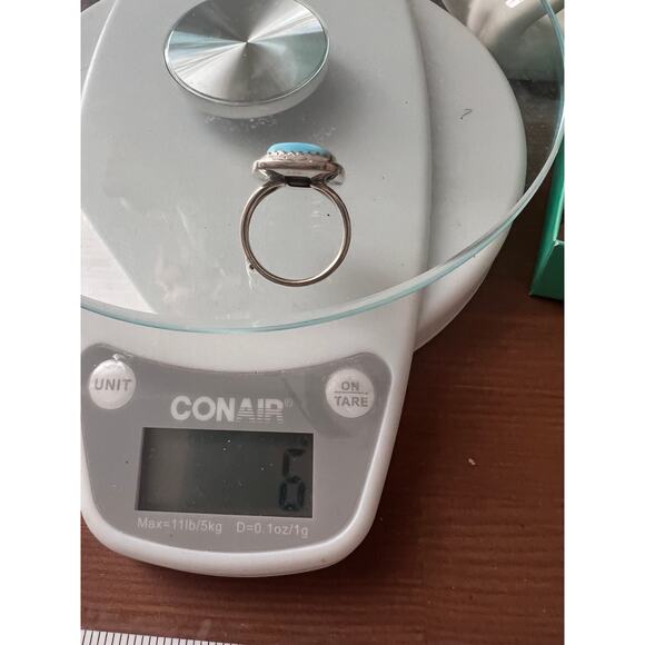 Sterling Silver Cotton Candy Turquoise Ring Pink Blue Size 5.75 6g Boho Jewelry - Picture 10 of 10